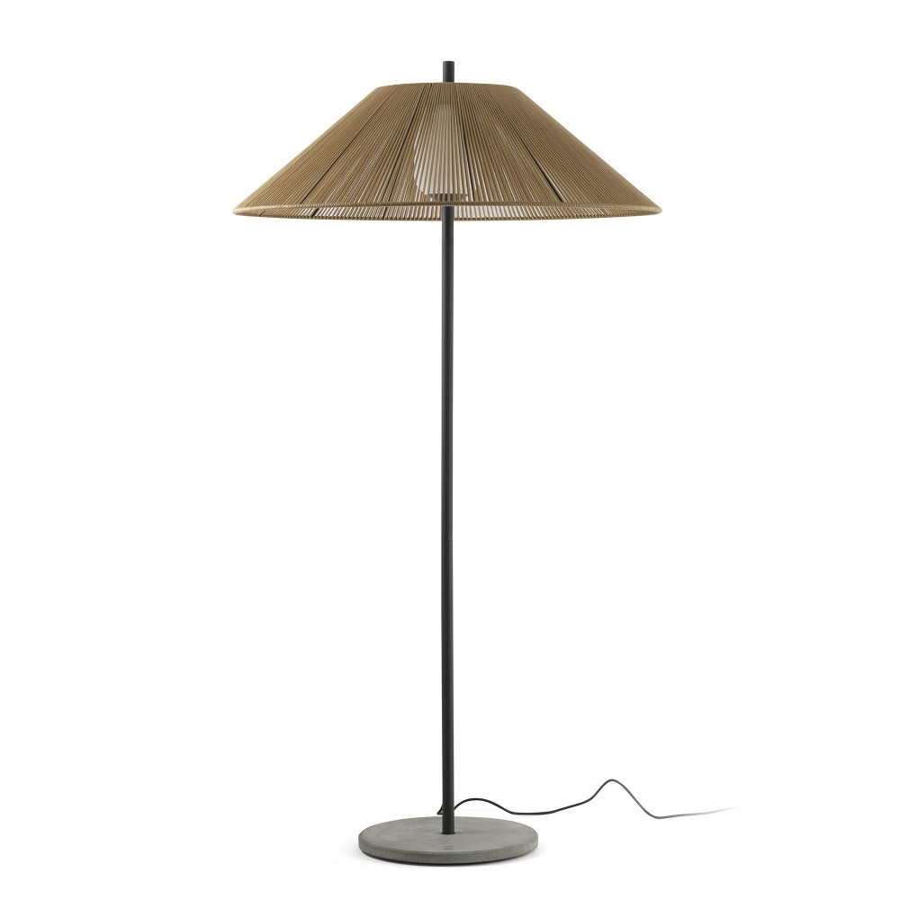 Faro Saigon Out Pie De Salón 2m C100 Ocre Base Cemento