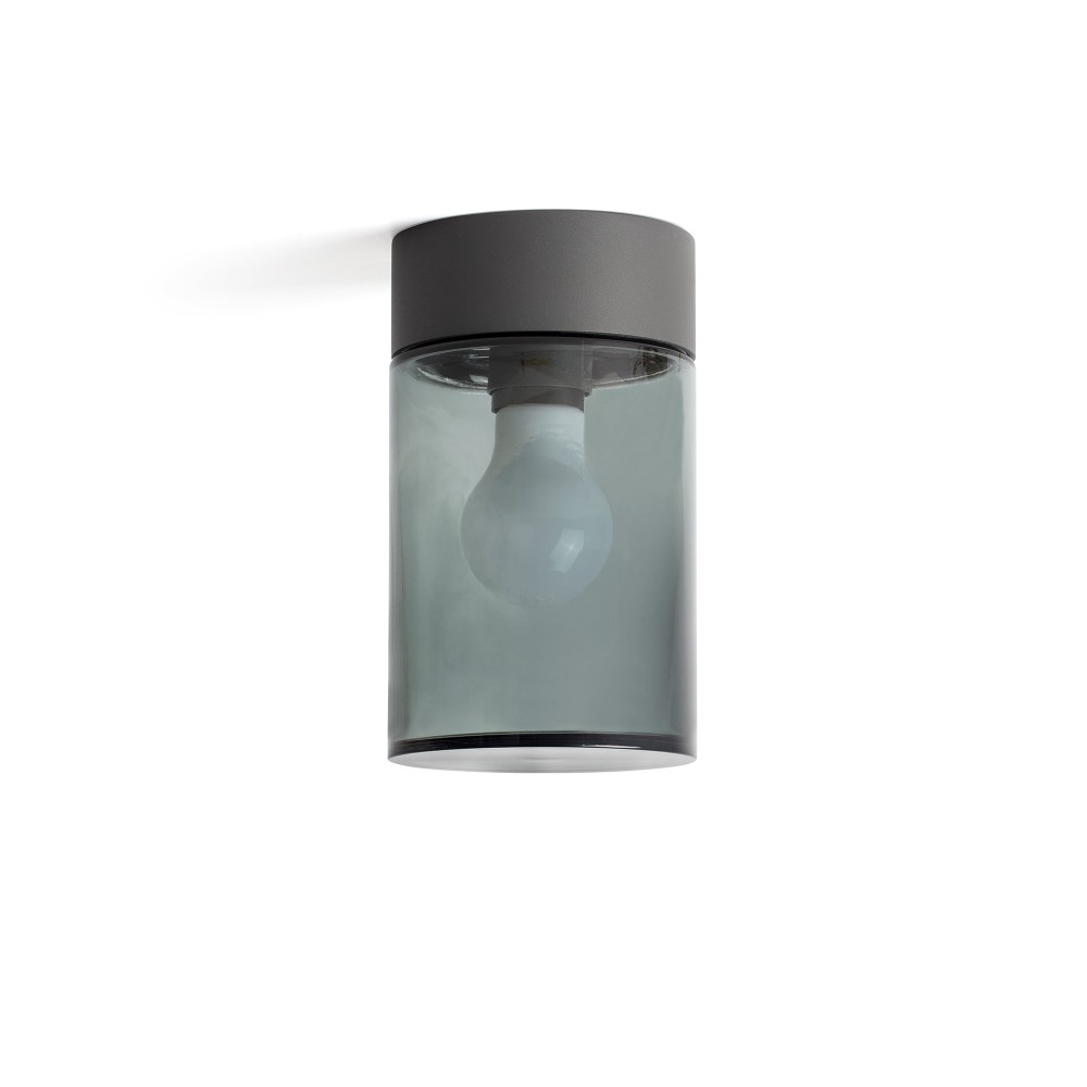 Faro Kila Plafon E27 Gris Oscuro Cristal Fume 71741