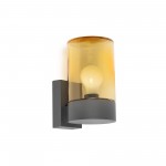 Faro Kila Aplique E27 Gris Oscuro Cristal Ambar 71745