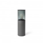 Faro Kila Baliza H400 E27 Gris Oscuro Cristal Fume 71747