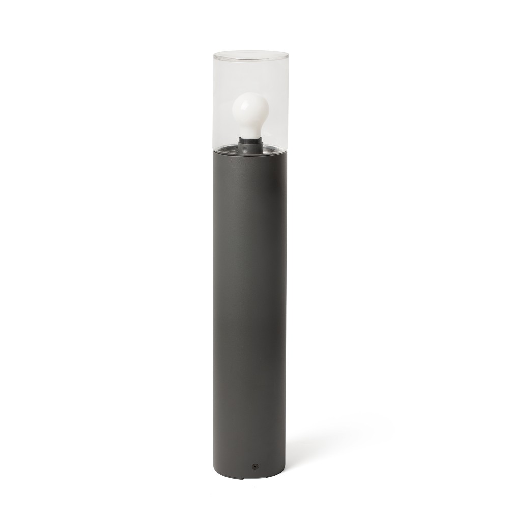 Faro Kila Baliza H700 E27 Gris Oscuro Cristal Transpare 71749