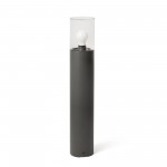 Faro Kila Baliza H700 E27 Gris Oscuro Cristal Transpare 71749