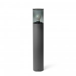 Faro Kila Baliza H700 E27 Gris Oscuro Cristal Fume 71750