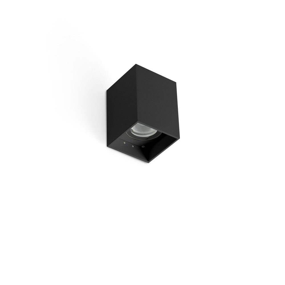 Faro Kov Aplique Cuadrado Negro Led 6w 3000k 14°