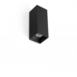 Faro Kov Aplique Cuadrado Negro Led 2x6w 2700k 23°/34°