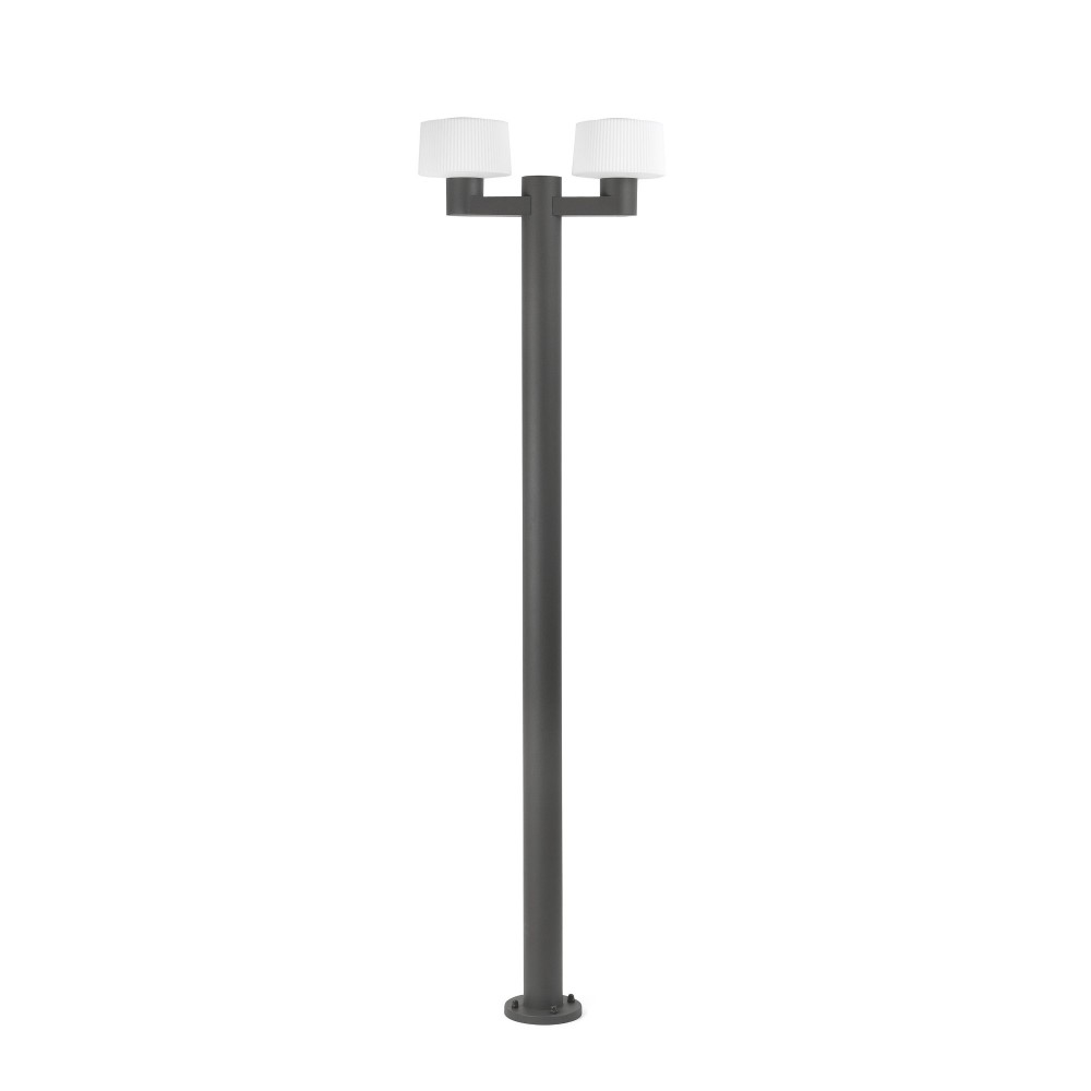 Faro Muffin Farola Gris Oscuro 2xE27 Max 15W 74435F2-04