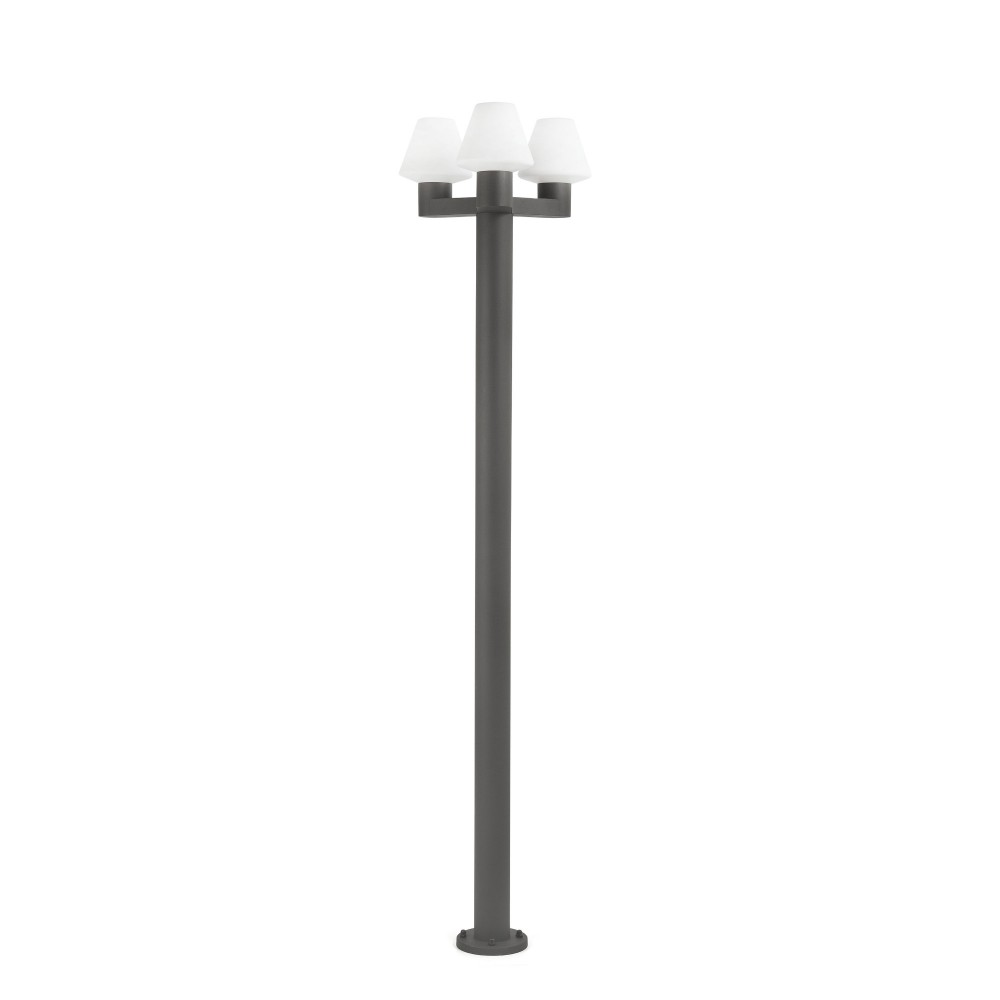 Faro Mistu Farola Gris Oscuro 3xE27 Max 15W 74436F3-02