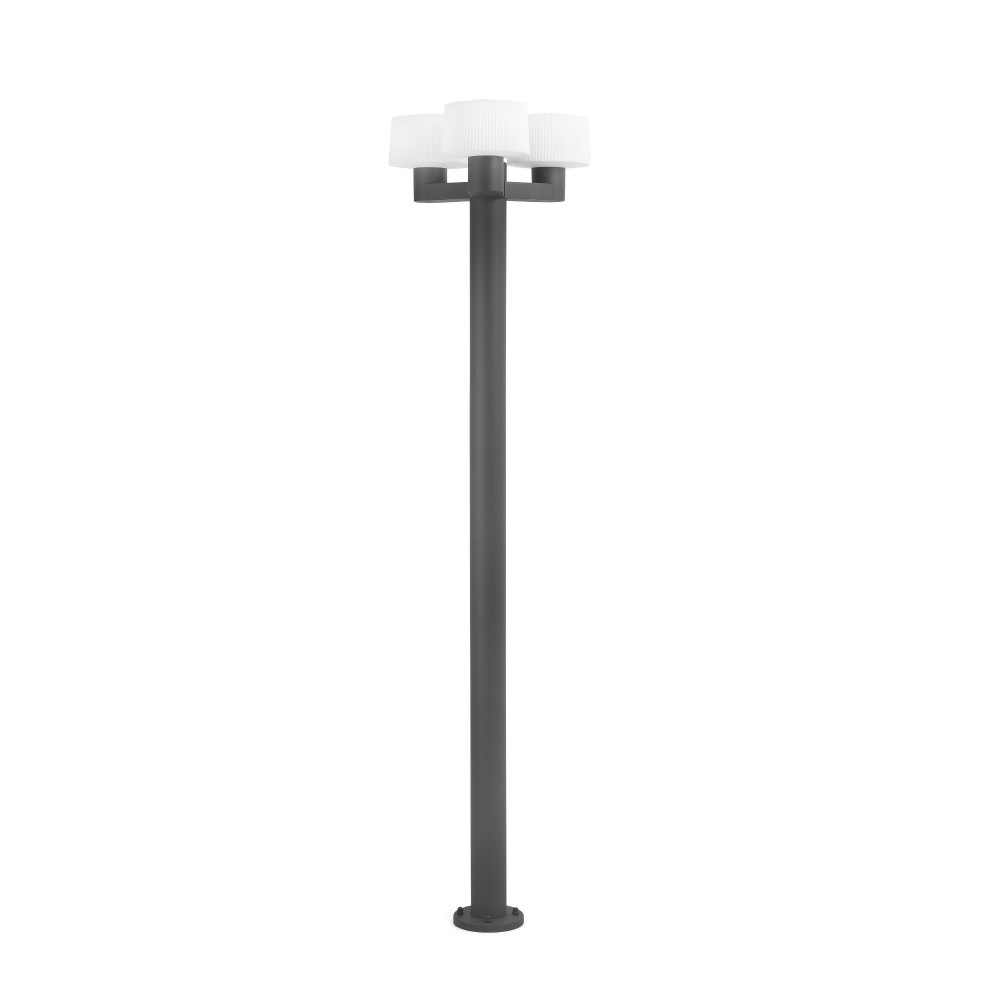 Faro Muffin Farola Gris Oscuro 3xE27 Max 15W 74436F3-04