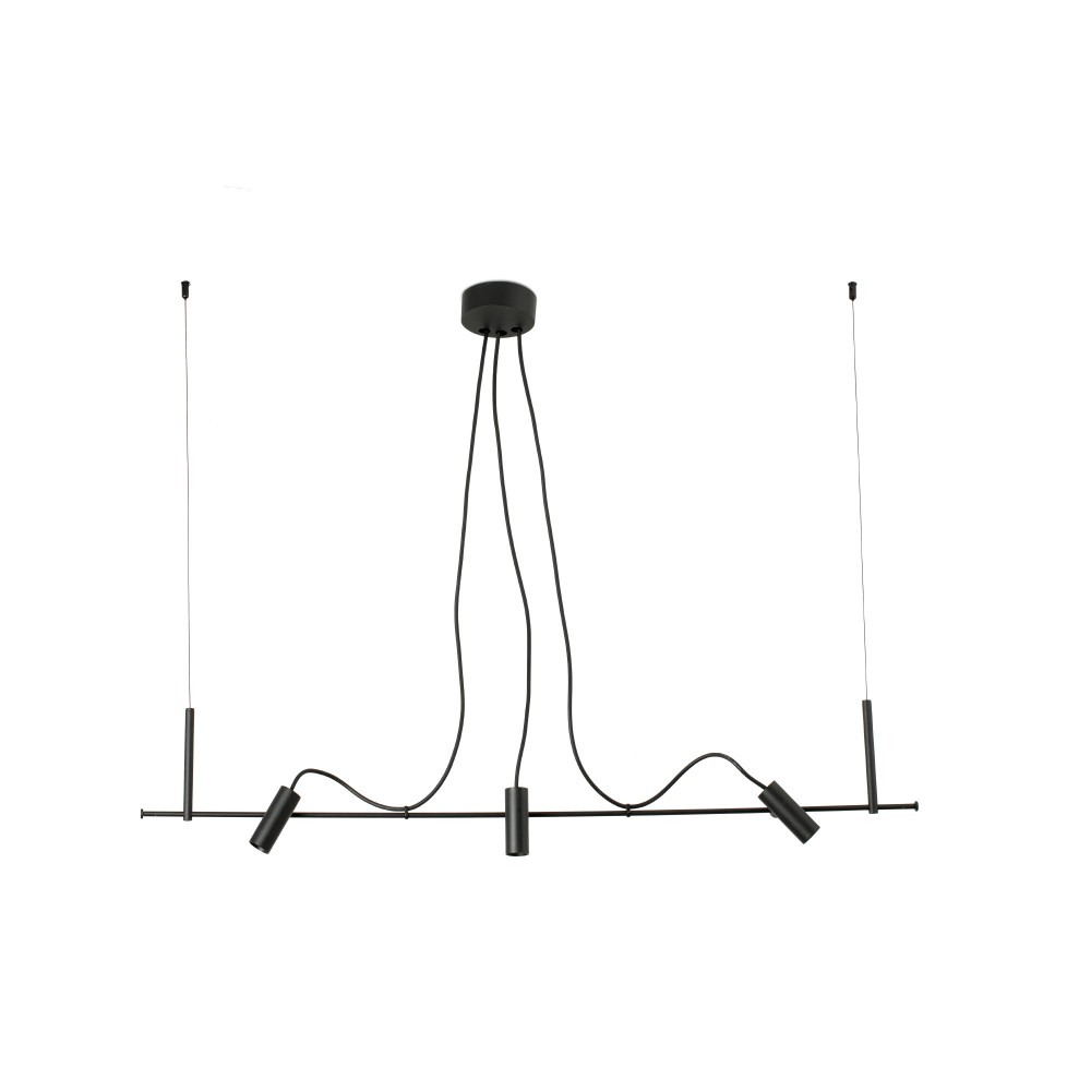 Faro Clap Colgante Lineal Negro 3x6w 3000k 38°