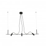 Faro Clap Colgante Lineal Negro 3x6w 3000k 38°