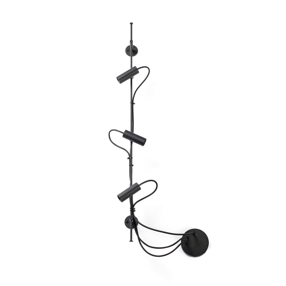 Faro Clap Aplique/plafon Lineal Negro 3x6w 3000k 38°