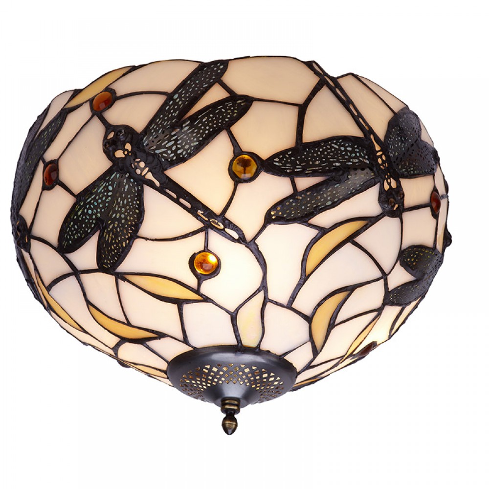 Tiffany 224300, Plafon Tiffany Serie Pedrera 224300