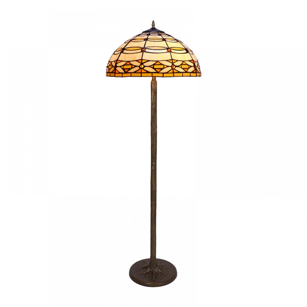 Tiffany 225000S, Lampara De Pie Tiffany Serie Marfil 225000S