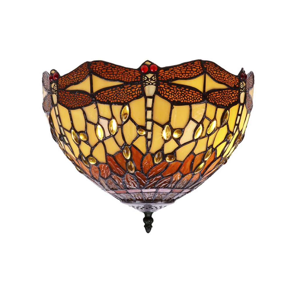 Tiffany 232500, Plafon Tiffany Serie Belle Amber 232500