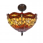 Tiffany 232544, Plafon Tiffany Serie Belle Amber 232544