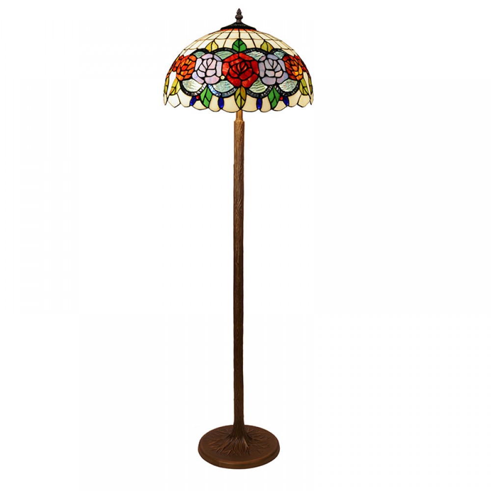 Tiffany 283000S, Lampara De Pie Tiffany Serie Rosy 283000S