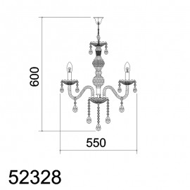 Mdc Lampara Diamond 5X40W Cromo-áMbar-Acril 5-2328-30-90