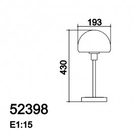 Mdc Sobremesa Button E14 Touch Dim Base Crom M-Opal 5-2398-35-80