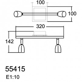 Mdc Foco Ecco Tubo 2F Blanco Hi 5-5415-80-01