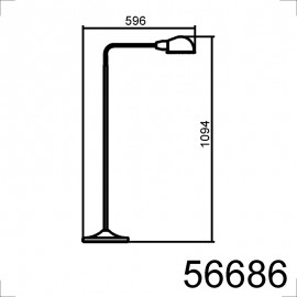 Mdc Pie Led Lectura E27 Pep Niquel 5-6686-35-21