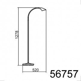 Mdc Pie Lily Led 6,5W Pintura Aluminio-Bom-Inter 5-6757-34-09