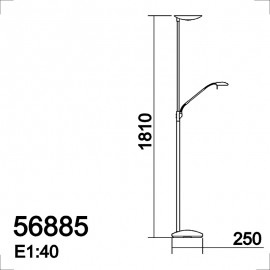 Mdc Pie Led Con Lector 25W Koa Niquel 5-6885-35-09