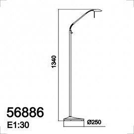 Mdc Pie Lectura Led Koa Niquel 5-6886-35-09
