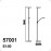 Mdc Lampara Pie Led Chic Cuero 5-7001-43-09