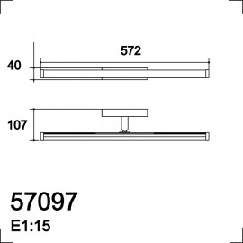Mdc Aplique Simple Led 60Cm 10W Cromo-Led 5-7097-30-03