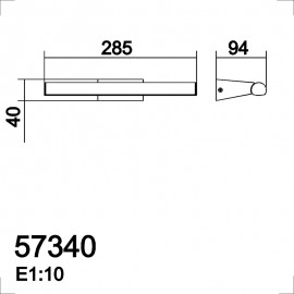 Mdc Aplique Caprice 300Mm Led 10W 3000K Cromo Mate 5-7340-35-02