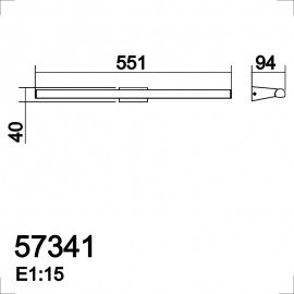 Mdc Aplique Caprice 600Mm Led 20W 4000K Cromo-Ip44 5-7341-30-03