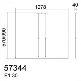 Mdc Lamp Techo Caprice 1200Mm Led 40W 3000K Cr.Mat 5-7344-35-02
