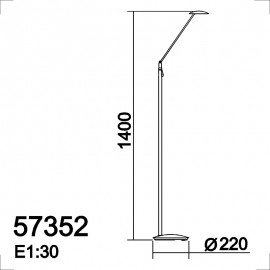 Mdc Pie Lectura 7W Led Sione Cobre-Antracita 5-7352-07-20