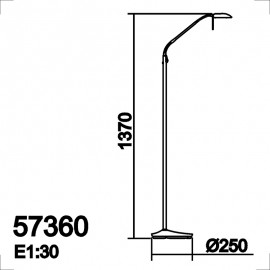 Mdc Pie Lectura Led Koa Plus Cromo 5-7360-30-20