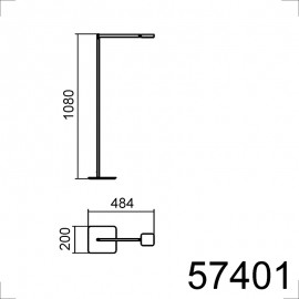 Mdc Pie Led Lectura 6W Finess Niquel 5-7401-97-20
