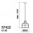Mdc Colgante Veneto E27 Medalla-Cristal Transp. 5-7422-44-01