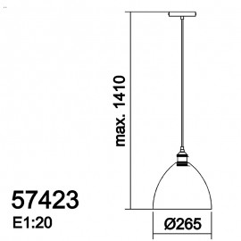Mdc Colgante Trevi E27 Medalla-Cristal Transp. 5-7423-44-01