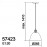 Mdc Colgante Trevi E27 Medalla-Cristal Transp. 5-7423-44-01