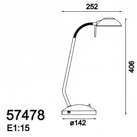 Mdc Sobremesa Dyle Led 5W 3000K-Usb Cromo Mate 5-7478-35-09