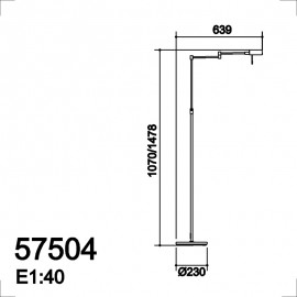 Mdc Pie Led Lectura 10W Lite Cuero 5-7504-43-20