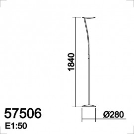 Mdc Pie Moderno Led Zenit Cuero 5-7506-43-20