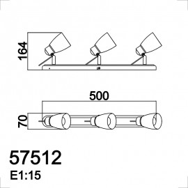 Mdc Foco Doppia R3 G9 C.Br-Trans-Opal Ip44 5-7512-49-60