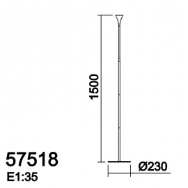 Mdc Pie Cala Led 5W 380Lum Gris 5-7518-30-20