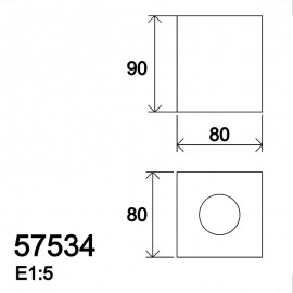 Mdc Sobremesa Cubik E27 Negro 5-7534-90-16