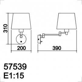 Mdc Aplique Led Articulado Magma S Cuero 5-7539-44-67