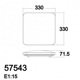Mdc Plafon Lipsa Led 24W 4000K 33X33Cm Blanco 5-7543-80-72
