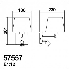 Mdc Aplique Mailand E27-Led Cromo M-Pant Blanca 5-7557-35-25