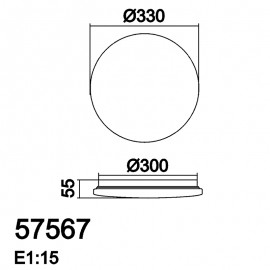 Mdc Plafon Eros Led 24W 4000K ø33Cm Blanco Brillos 5-7567-70-72