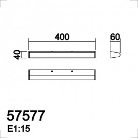 Mdc Aplique Tiber 400Mm 7W 3000K Cromo Ip44 5-7577-30-02