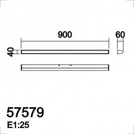 Mdc Aplique Tiber 900Mm 14W 4000K Cromo Ip44 5-7579-30-03